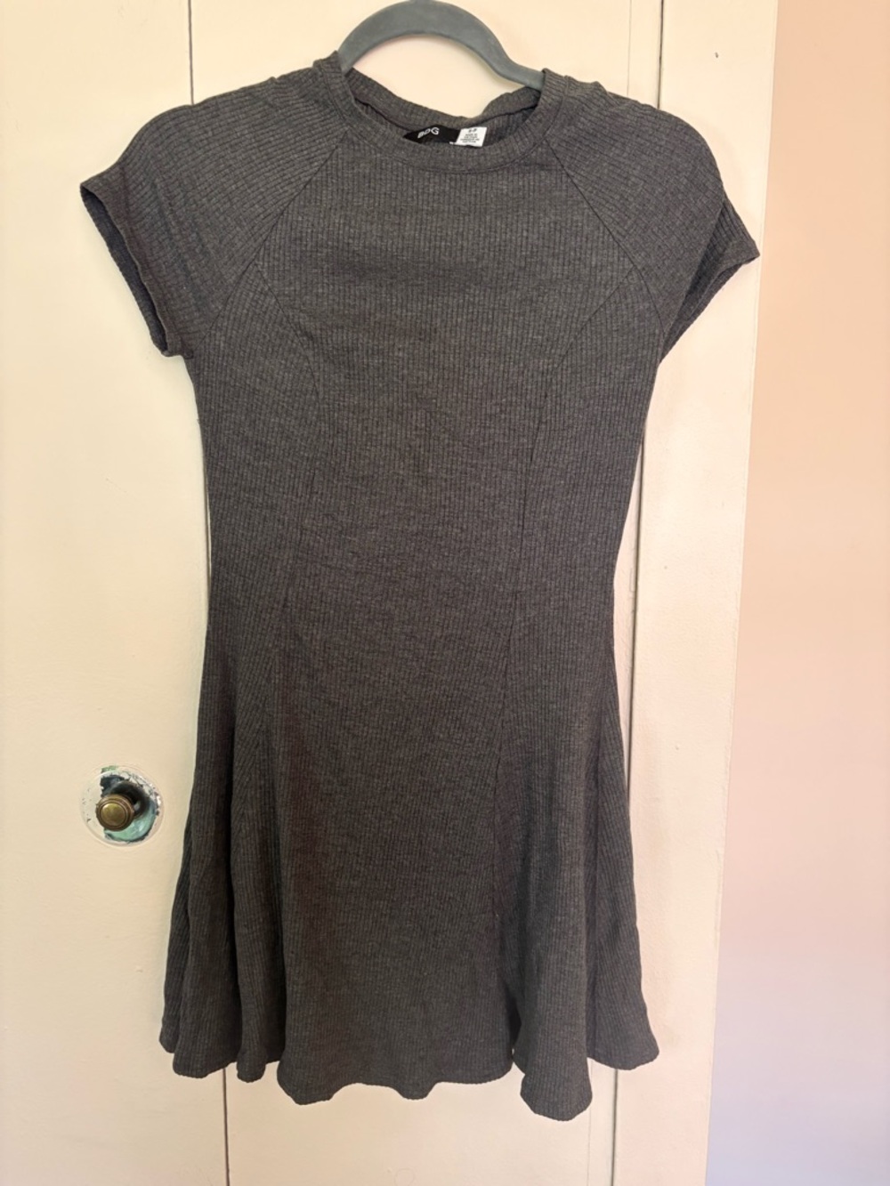 BDG Ribbed Knit Fit & Flare Dress